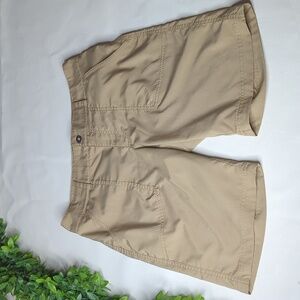 Columbia Kestel Omnishield trail stretch shorts tan size 10